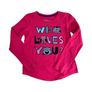 Hanes Kid’s “ Who Loves You?” Owls Long Sleeve Tee